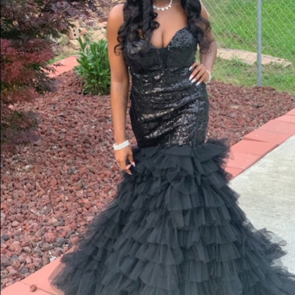 Black Prom/Pageant Dress - Picture 3 of 3